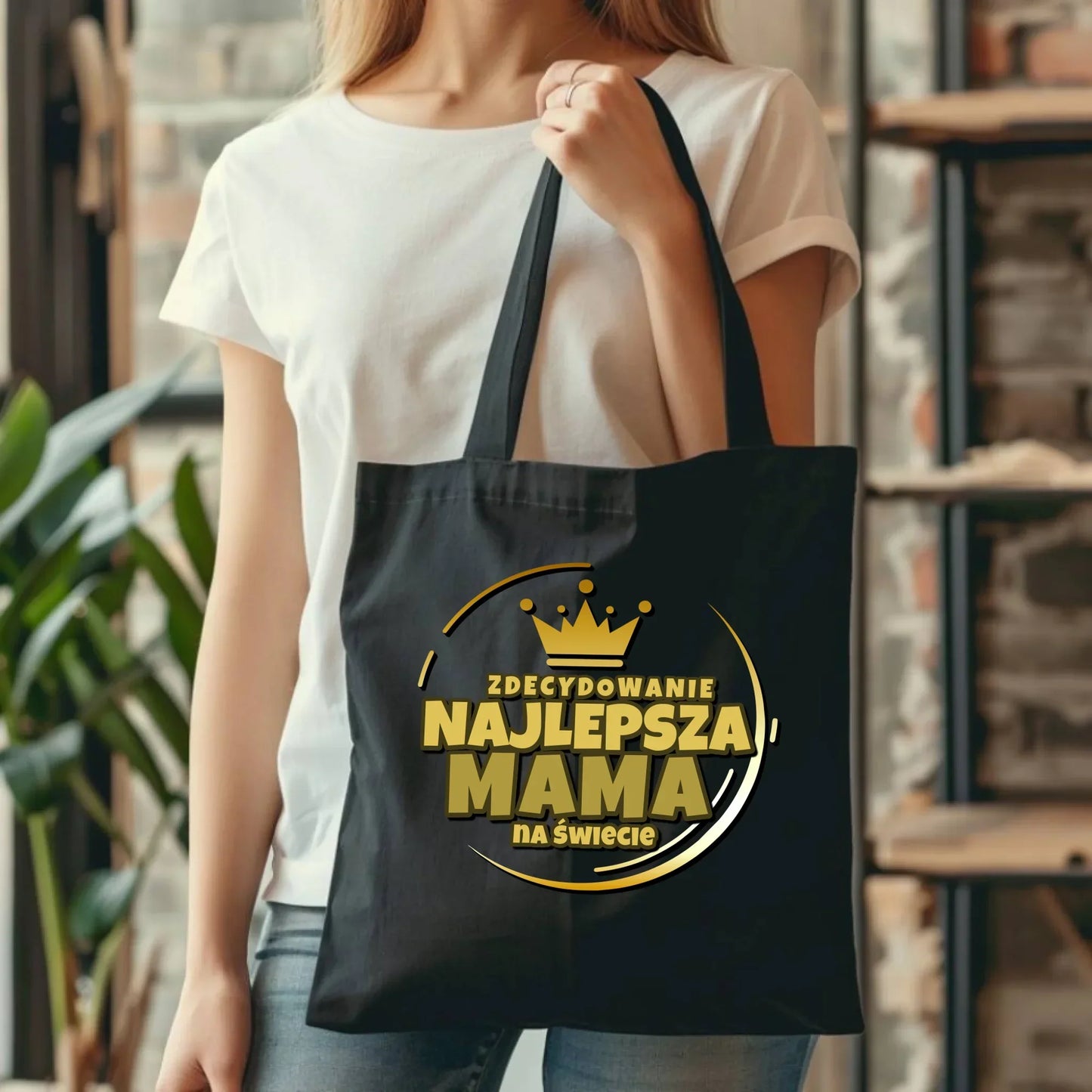 Zdecydowanie najlepsza mama | Torba prezent dla mamy DM25 - StoryCups.pl