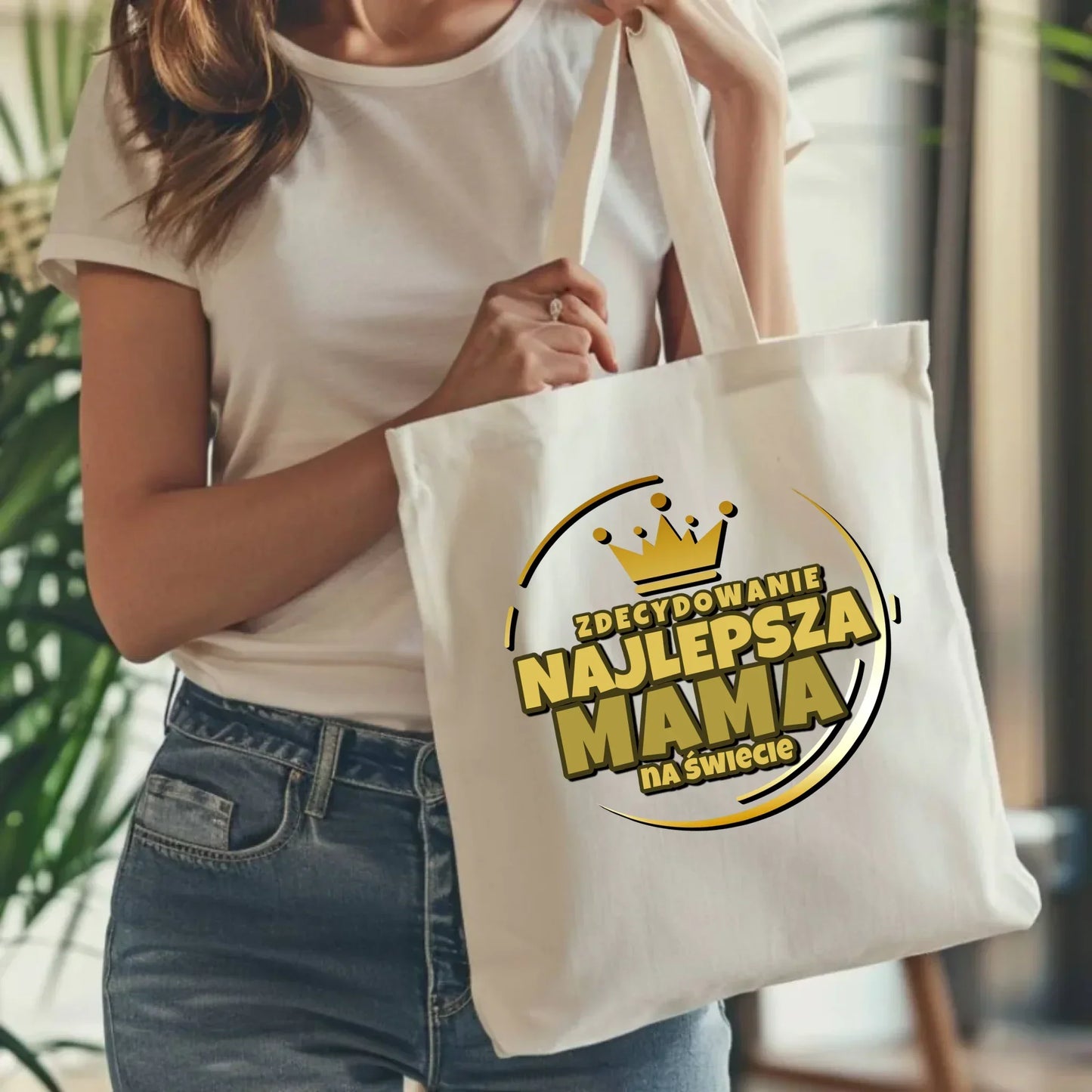 Zdecydowanie najlepsza mama | Torba prezent dla mamy DM25 - StoryCups.pl