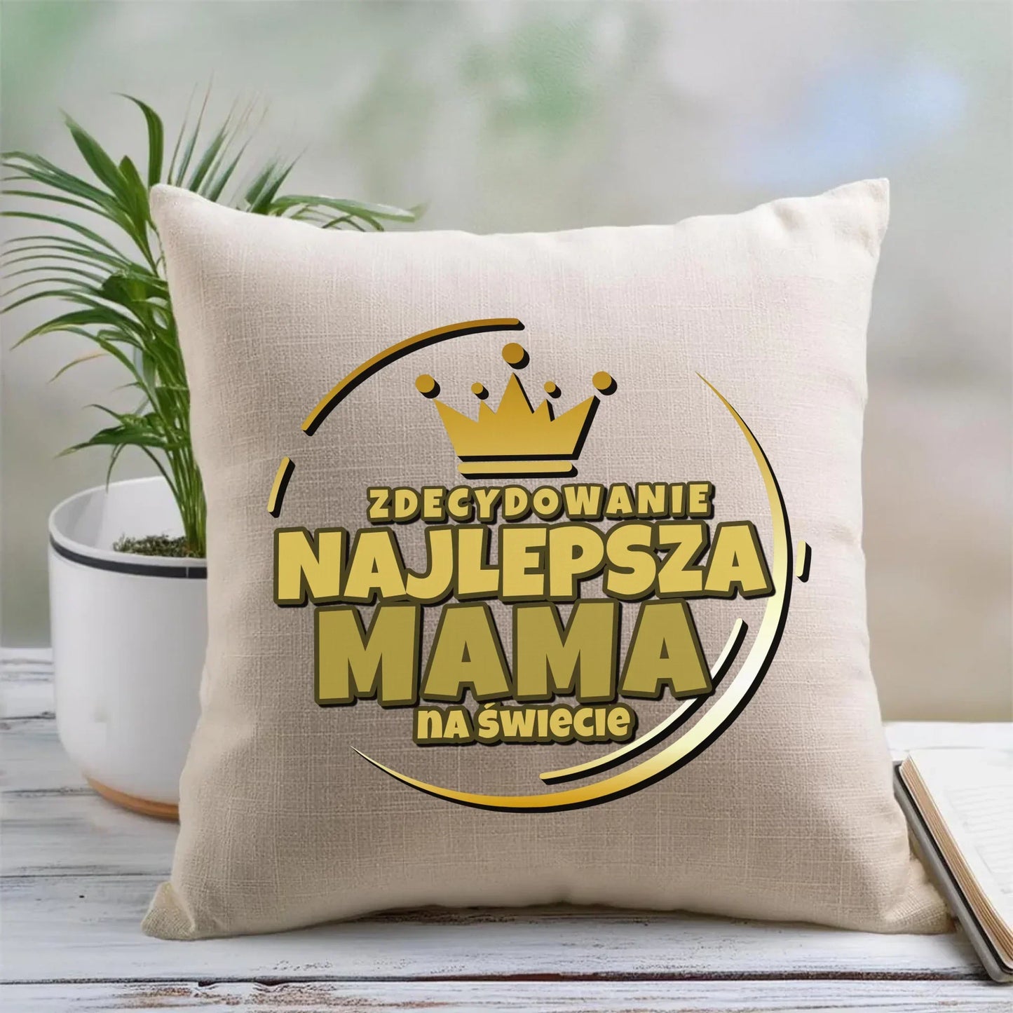 Zdecydowanie najlepsza mama | Poduszka prezent dla mamy DM25 - StoryCups.pl