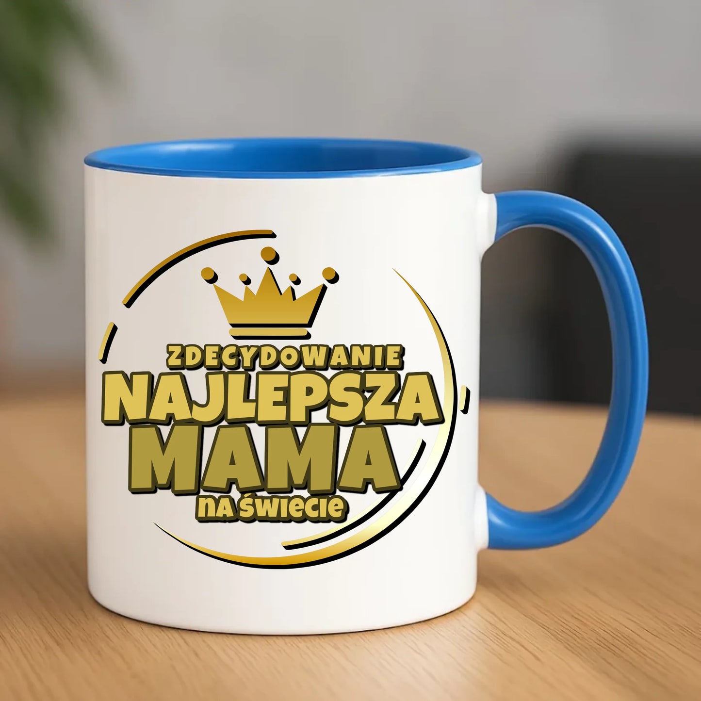 Kubek dla mamy wyjątkowy prezent na Dzień Mamy - niebieski