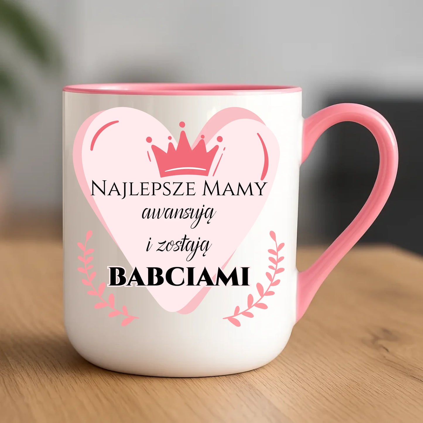 Personalizowany kubek dla mamy upominek na Dzień Mamy - różowy