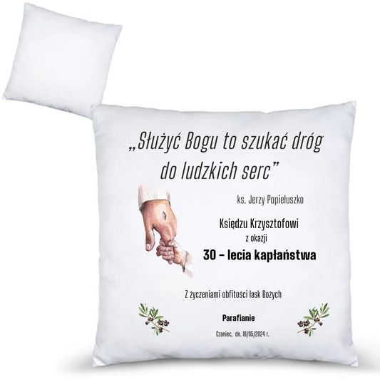 Poduszka dla księdza na ROCZNICĘ KAPŁAŃSTWA DYU01 - StoryCups.pl