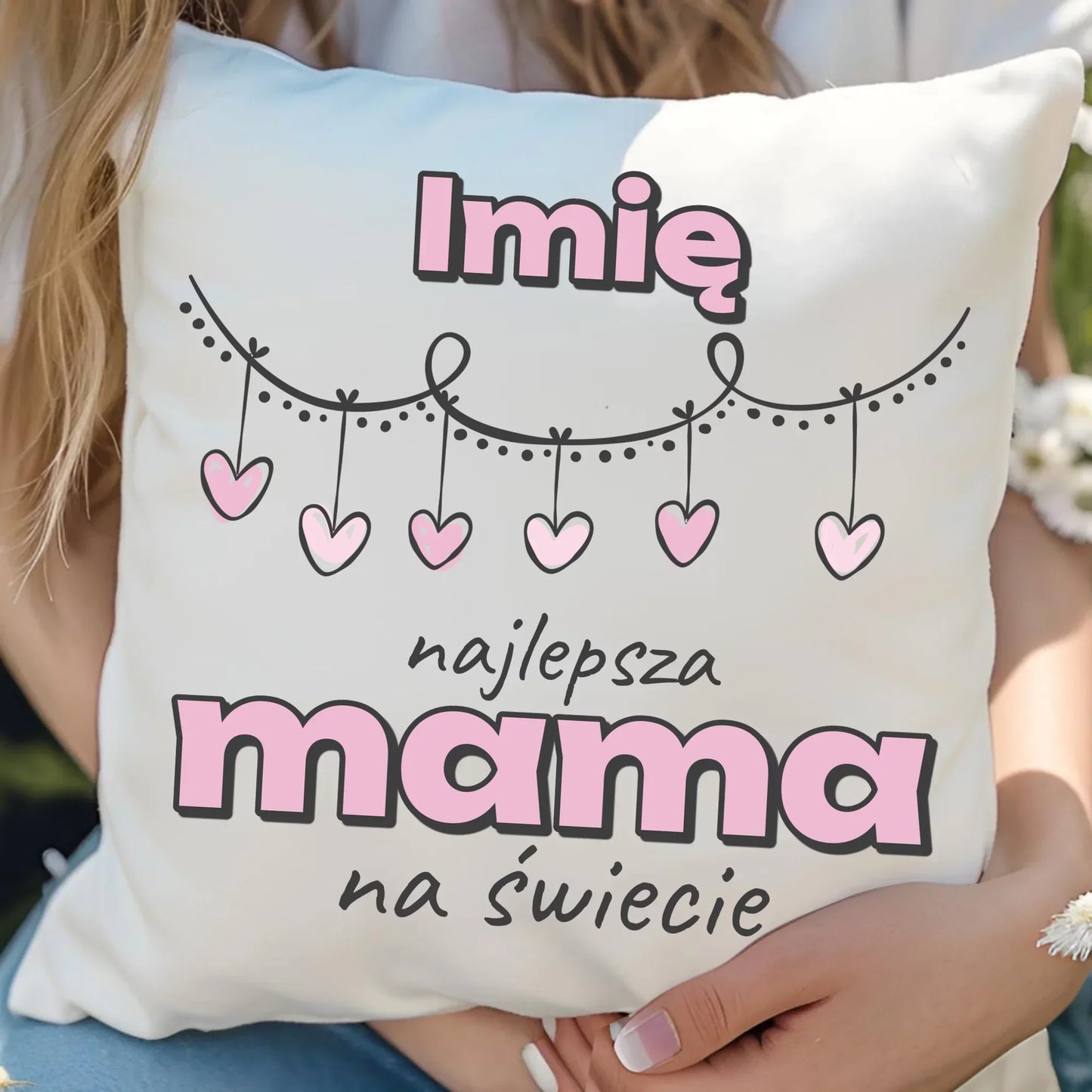 Najlepsza mama | Poduszka z imieniem prezent dla mamy DM27 - StoryCups.pl