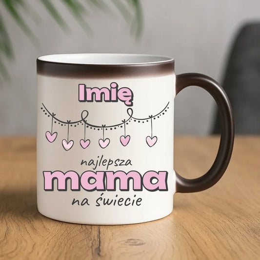 Najlepsza mama | Kubek magiczny z imieniem prezent dla mamy DM27 - StoryCups.pl