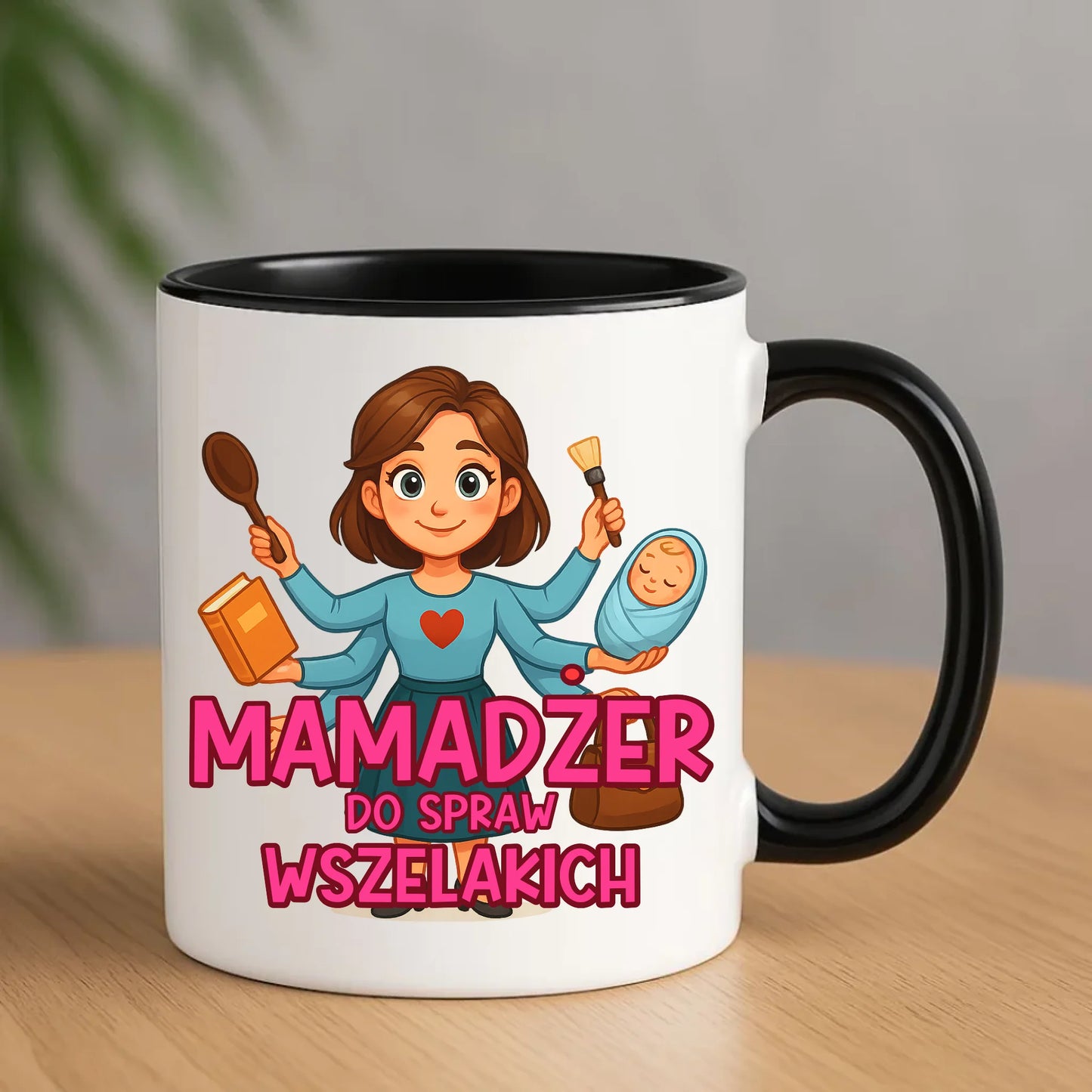 Kubek dla mamy prezent na Dzień Mamy - czarny