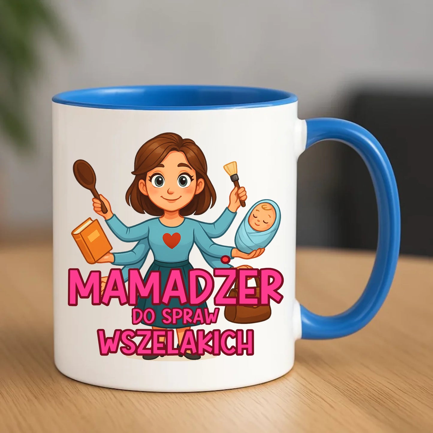 Kubek dla mamy wyjątkowy prezent na Dzień Mamy - niebieski