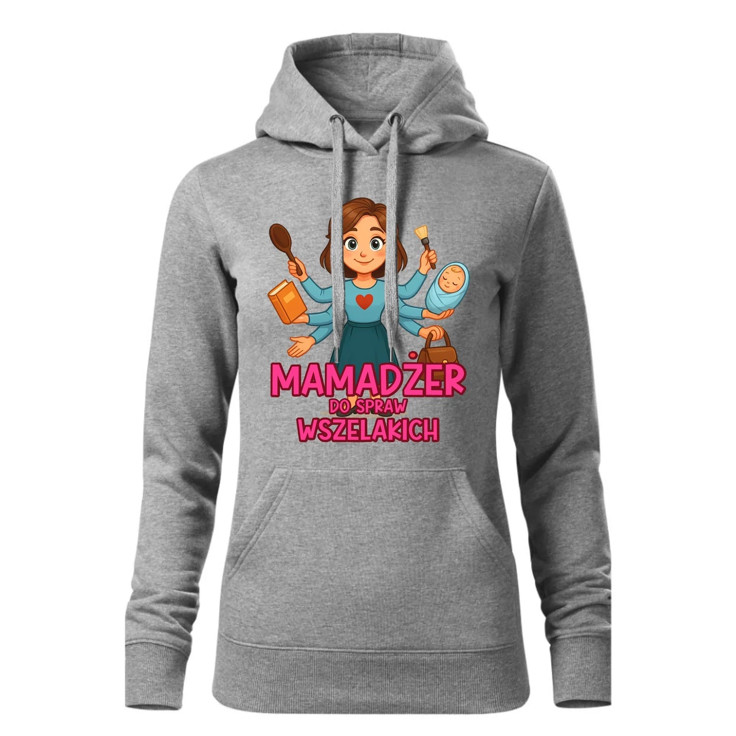 Mamadżer do spraw wszelakich | Bluza damska z kapturem prezent dla mamy DM28 - StoryCups.pl