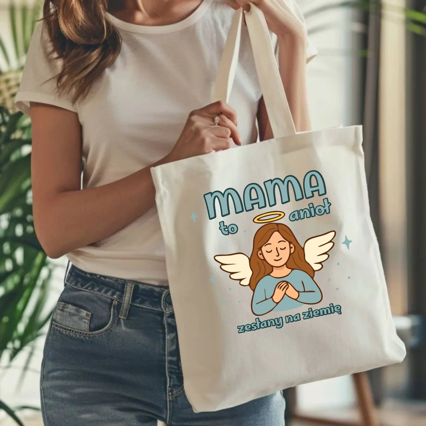 Mama to anioł zesłany na ziemię | Torba prezent dla mamy DM30 - StoryCups.pl