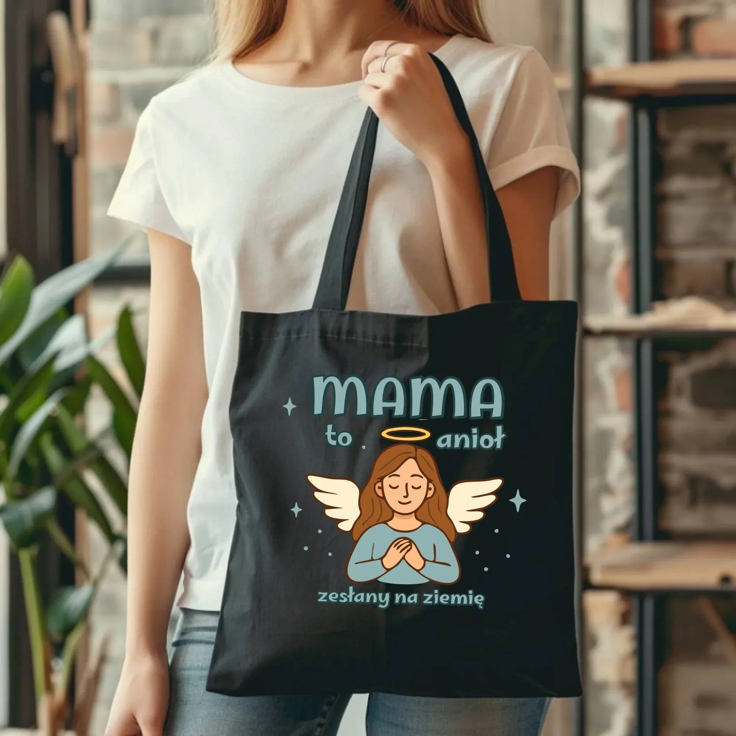 Mama to anioł zesłany na ziemię | Torba prezent dla mamy DM30 - StoryCups.pl