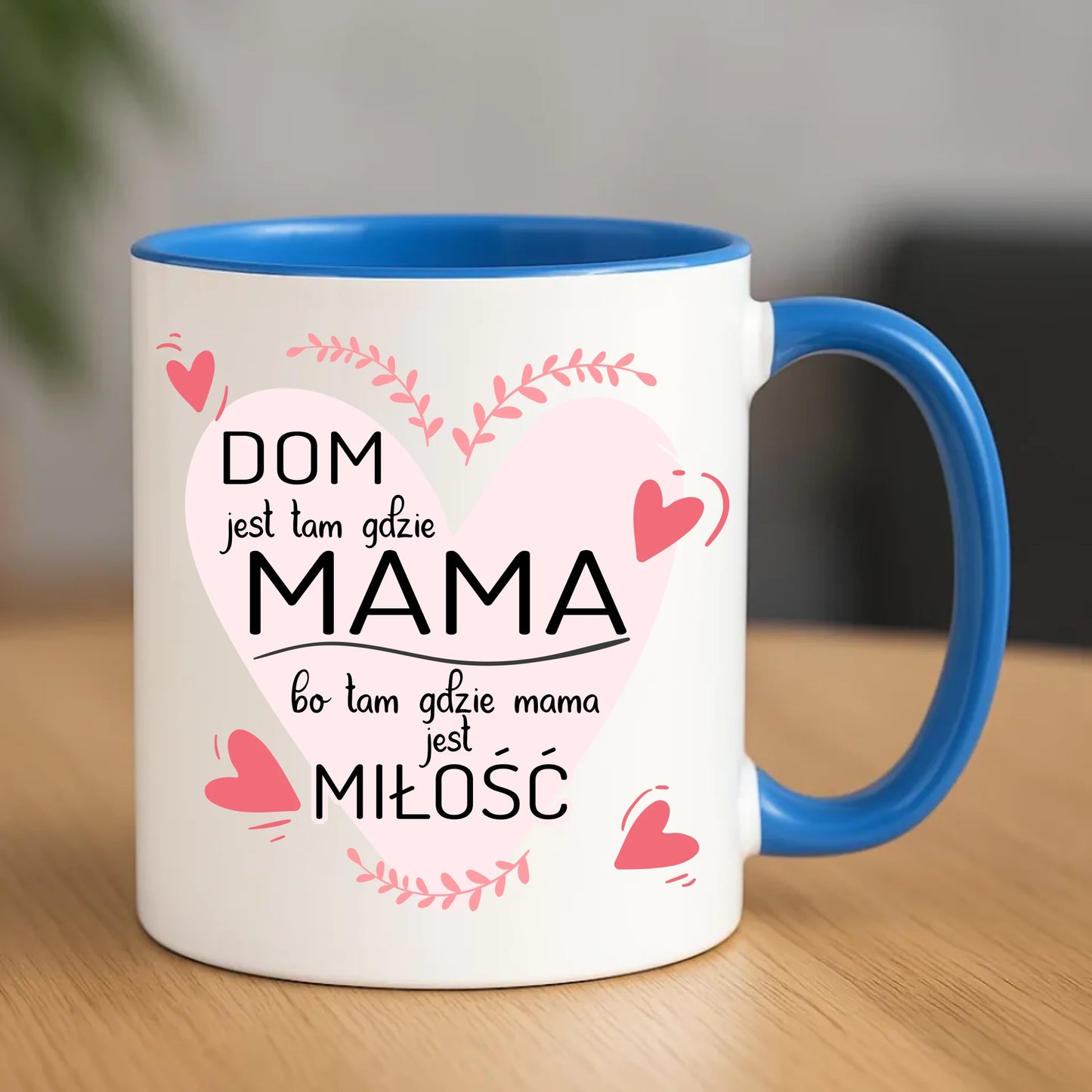 Kubek dla mamy wyjątkowy prezent na Dzień Mamy - niebieski