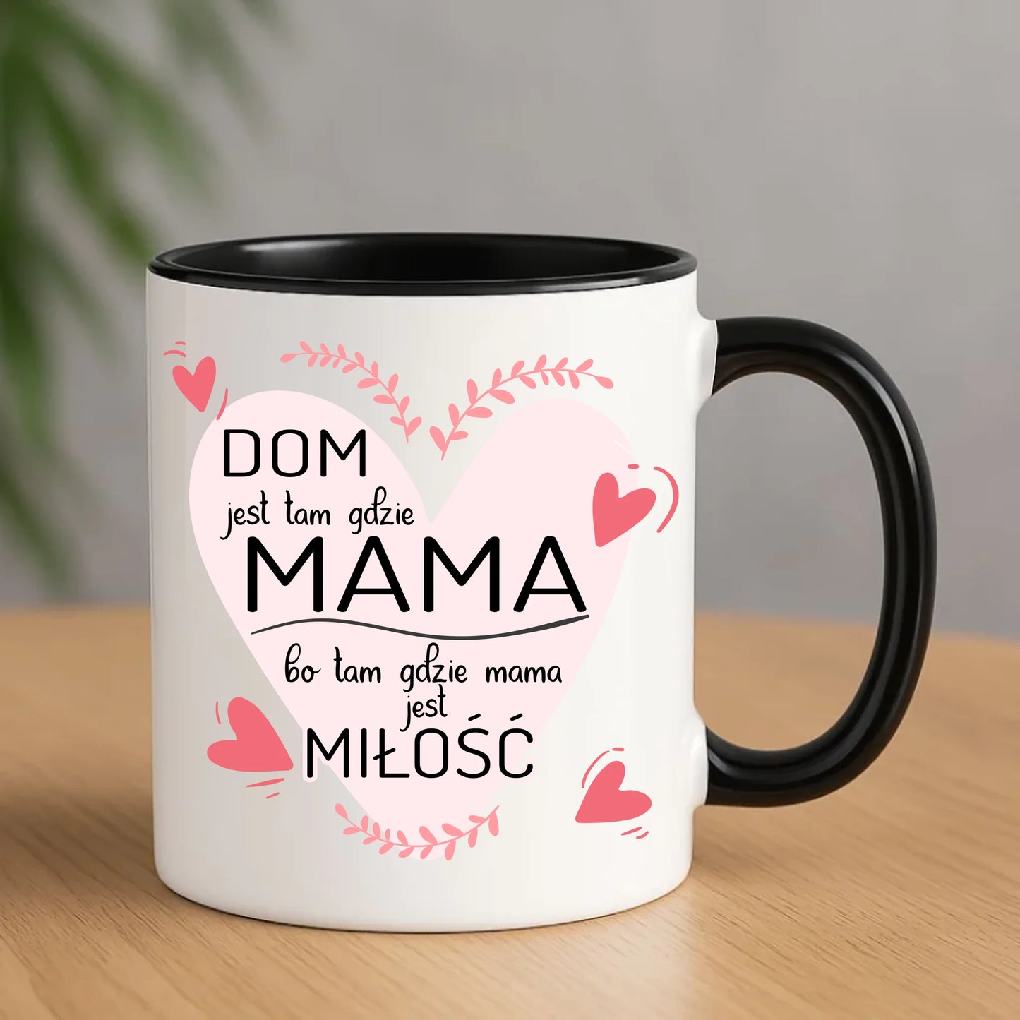 Kubek dla mamy prezent na Dzień Mamy - czarny