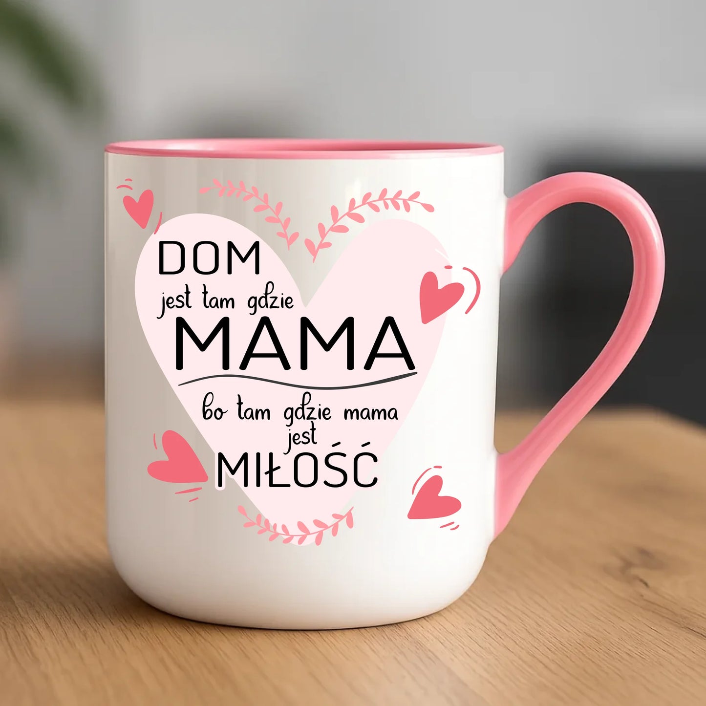 Personalizowany kubek dla mamy upominek na Dzień Mamy - różowy