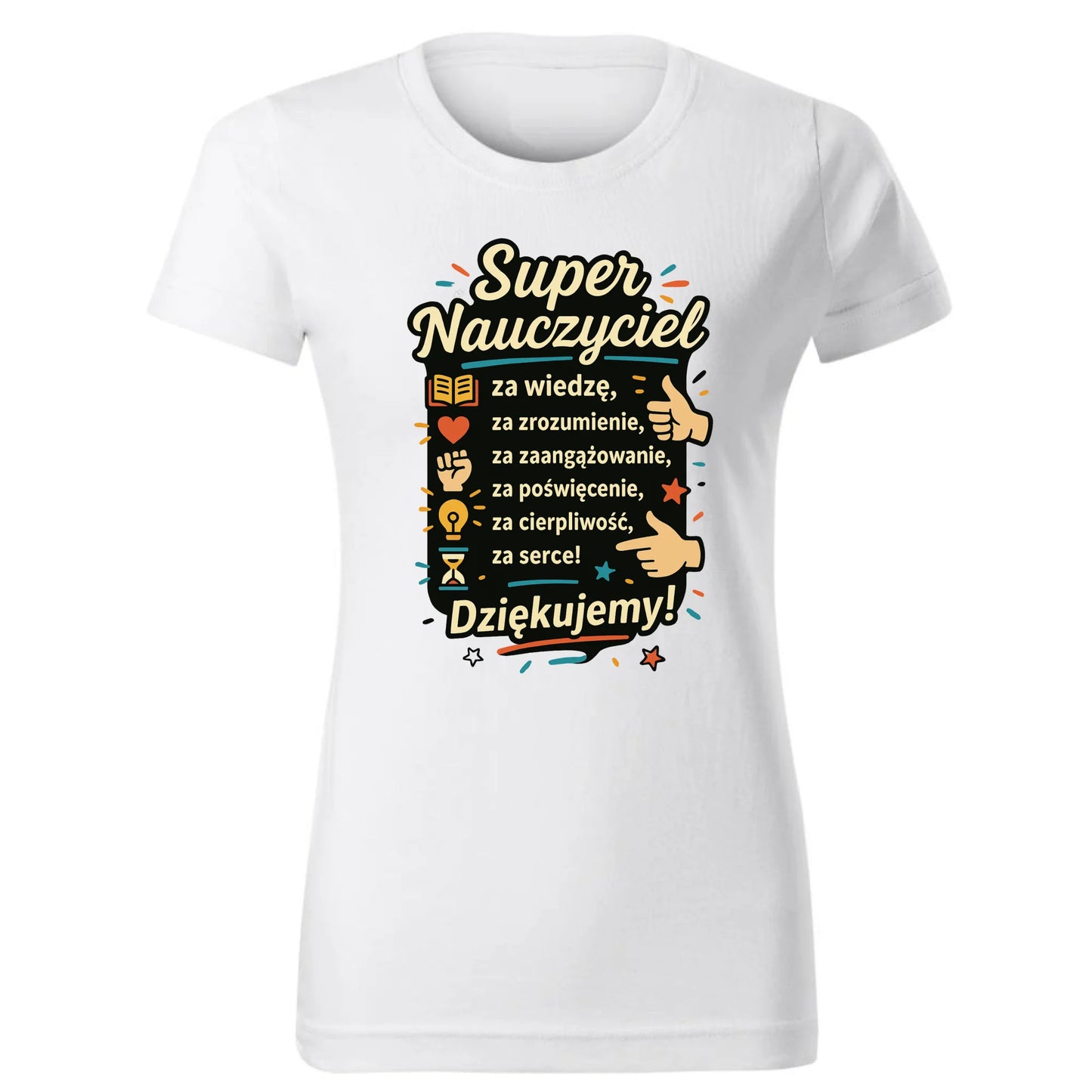 Super Nauczyciel | Koszulka damska prezent na Zakończenie Roku Szkolnego N32 - StoryCups.pl