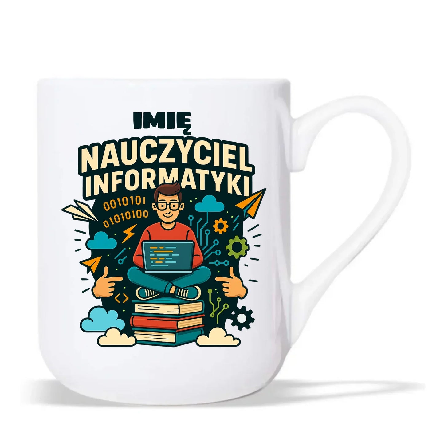 Nauczyciel informatyki | Kubek elegant z imieniem na prezent N33 - StoryCups.pl