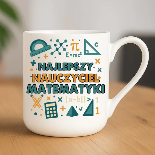 Najlepszy nauczyciel matematyki | Kubek elegant prezent dla nauczyciela N74 - StoryCups.pl