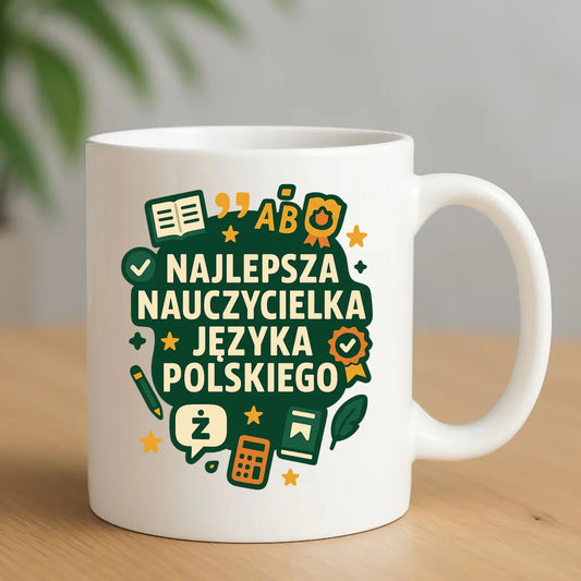 Najlepsza nauczycielka języka polskiego | Kubek na prezent N75 - StoryCups.pl
