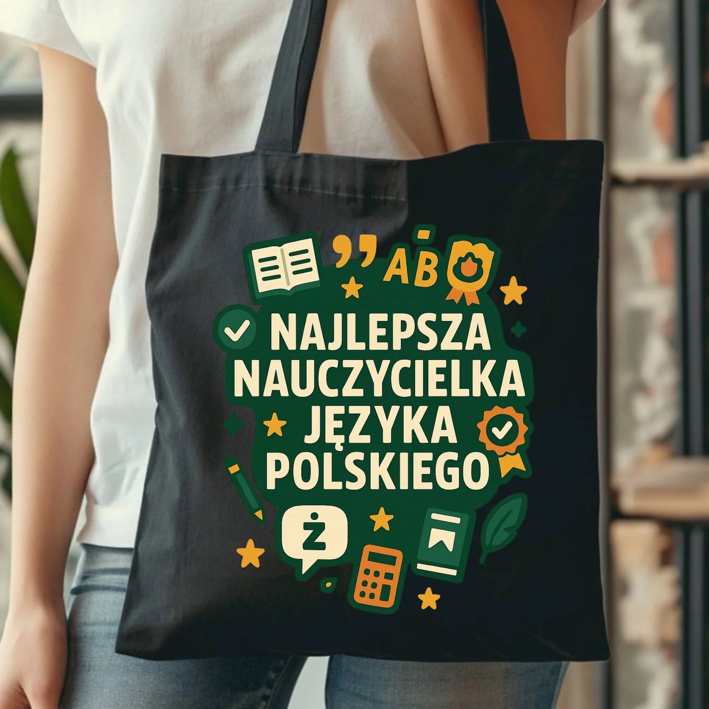 Bawełniana torba prezent dla nauczyciela NAUCZYCIEL WYCHOWAWCA PRZEDSZKOLANKA