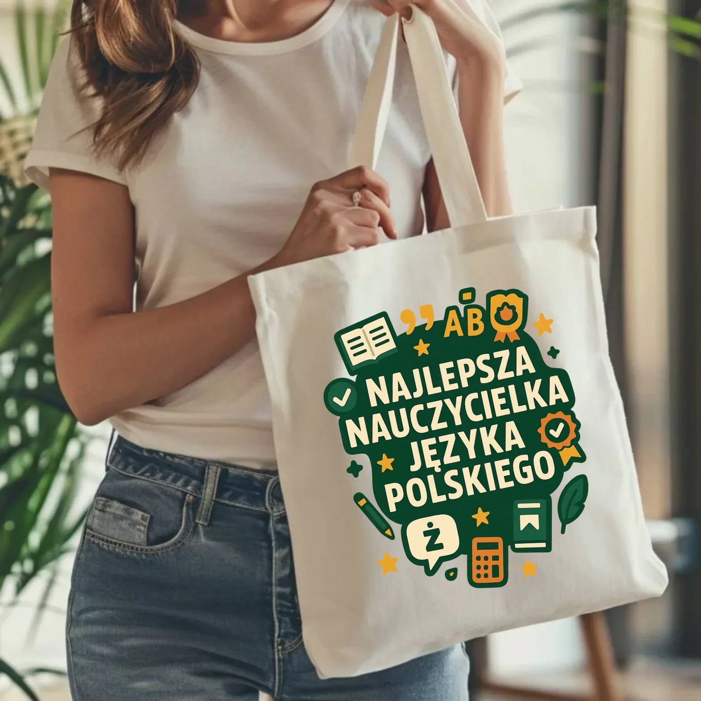 Najlepsza nauczycielka języka polskiego | Torba na prezent N75 - StoryCups.pl