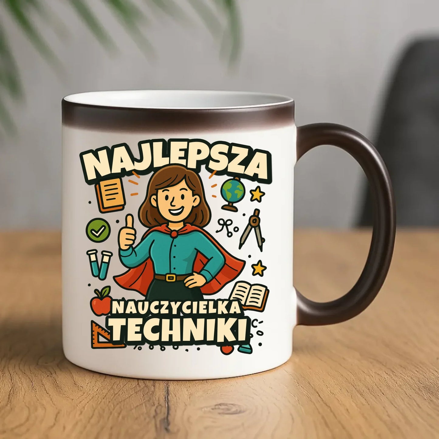 Najlepsza nauczycielka techniki | Kubek magiczny na prezent N76 - StoryCups.pl