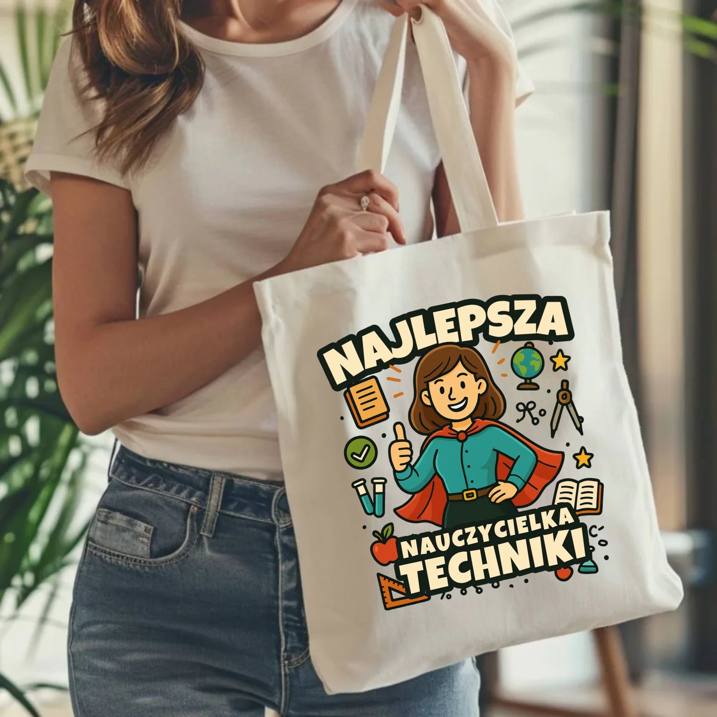 Bawełniana torba prezent dla nauczyciela NAUCZYCIEL WYCHOWAWCA PRZEDSZKOLANKA