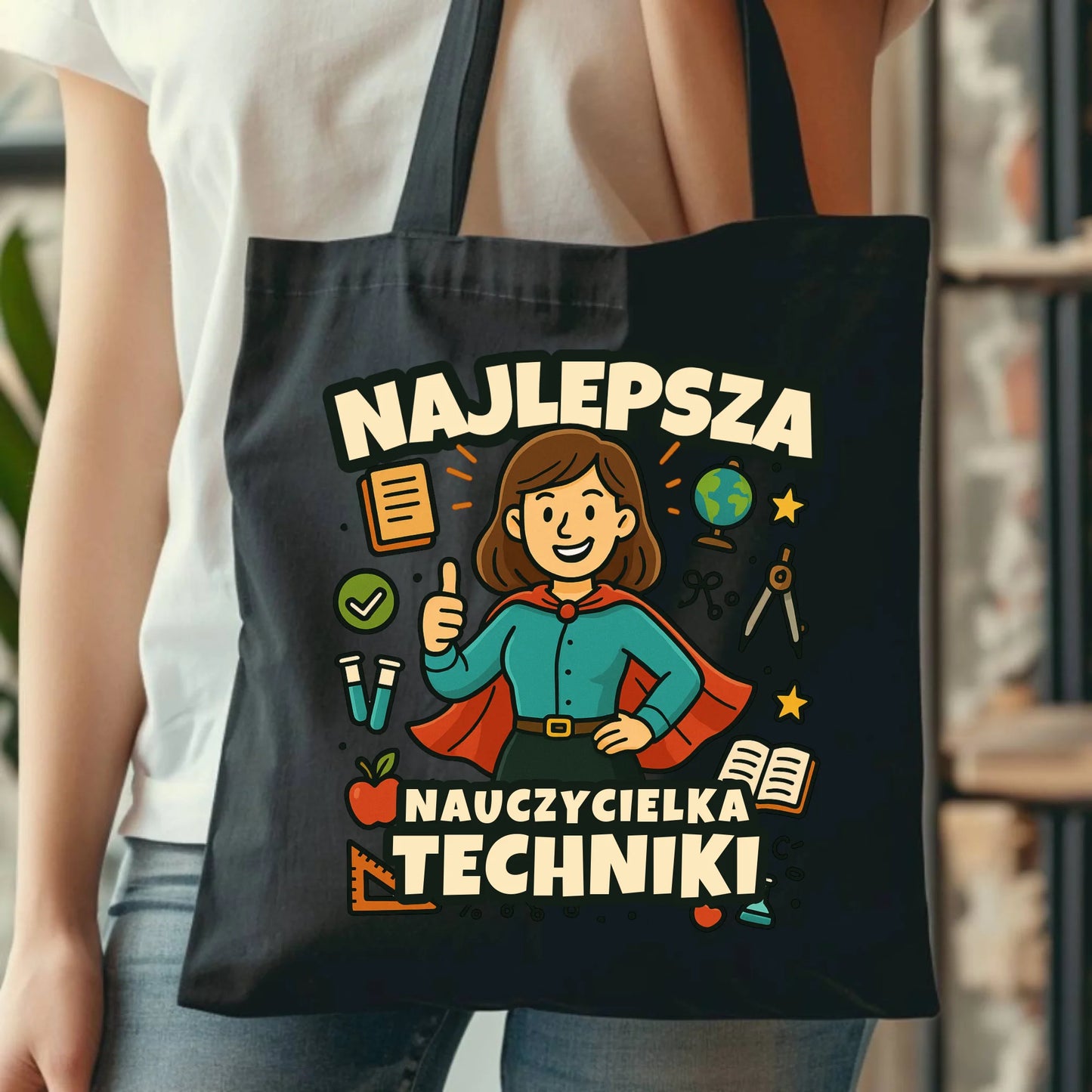Bawełniana torba prezent dla nauczyciela NAUCZYCIEL WYCHOWAWCA PRZEDSZKOLANKA