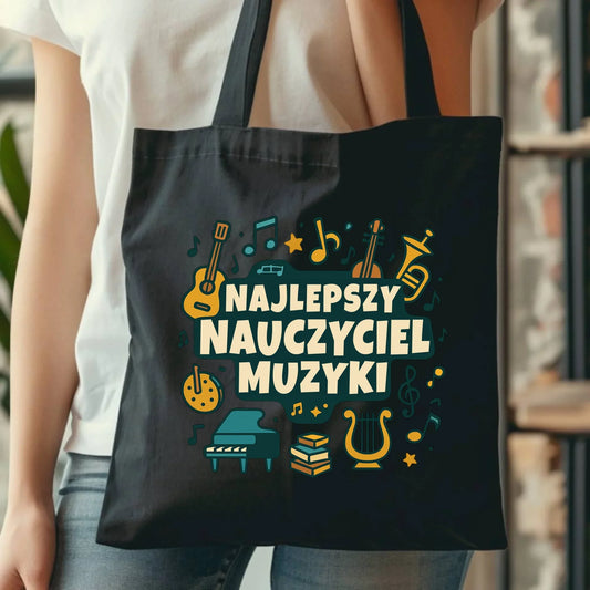 Najlepszy nauczyciel muzyki | Torba prezent dla nauczyciela N52 - StoryCups.pl