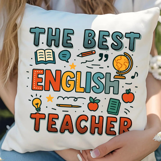 The best english teacher | Poduszka dla nauczyciela angielskiego N53 - StoryCups.pl