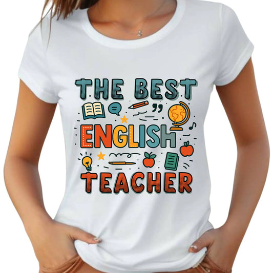 The best english teacher | Koszulka damska dla nauczycielki angielskiego N53 - StoryCups.pl