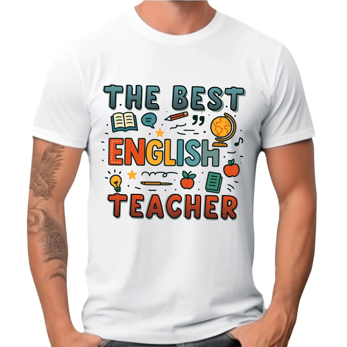 The best english teacher | Koszulka męska dla nauczyciela angielskiego N53 - StoryCups.pl
