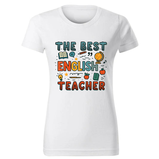 The best english teacher | Koszulka damska dla nauczycielki angielskiego N53 - StoryCups.pl
