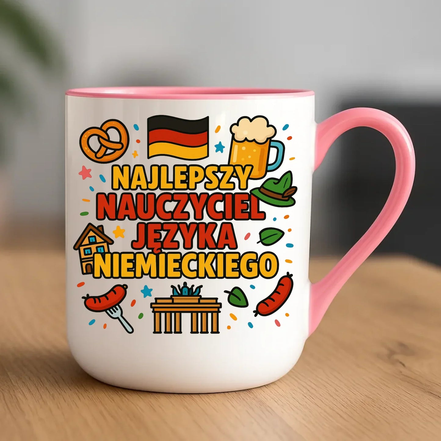 Najlepszy nauczyciel języka niemieckiego | Kubek elegant na prezent N54 - StoryCups.pl