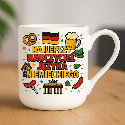 Najlepszy nauczyciel języka niemieckiego | Kubek elegant na prezent N54 - StoryCups.pl