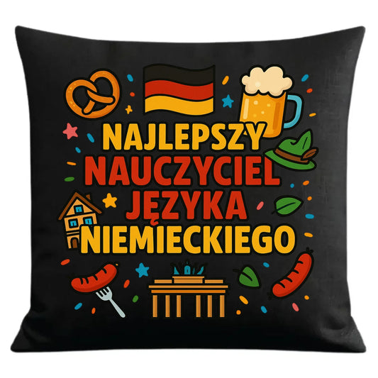 Najlepszy nauczyciel języka niemieckiego | Poduszka dekoracyjna na prezent N54 - StoryCups.pl