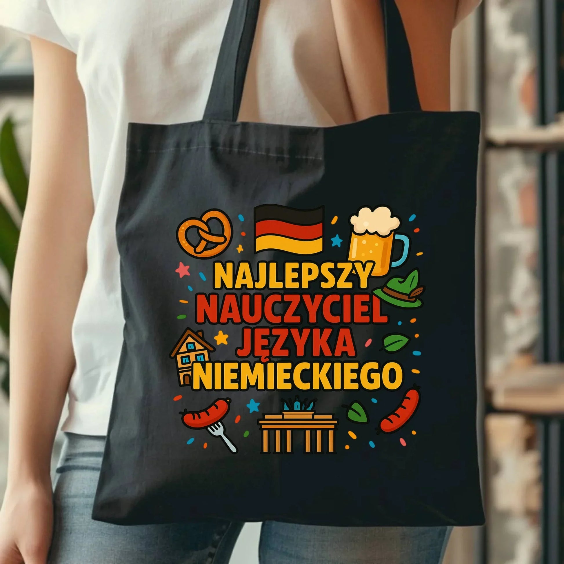 Najlepszy nauczyciel języka niemieckiego | Torba na prezent N54 - StoryCups.pl