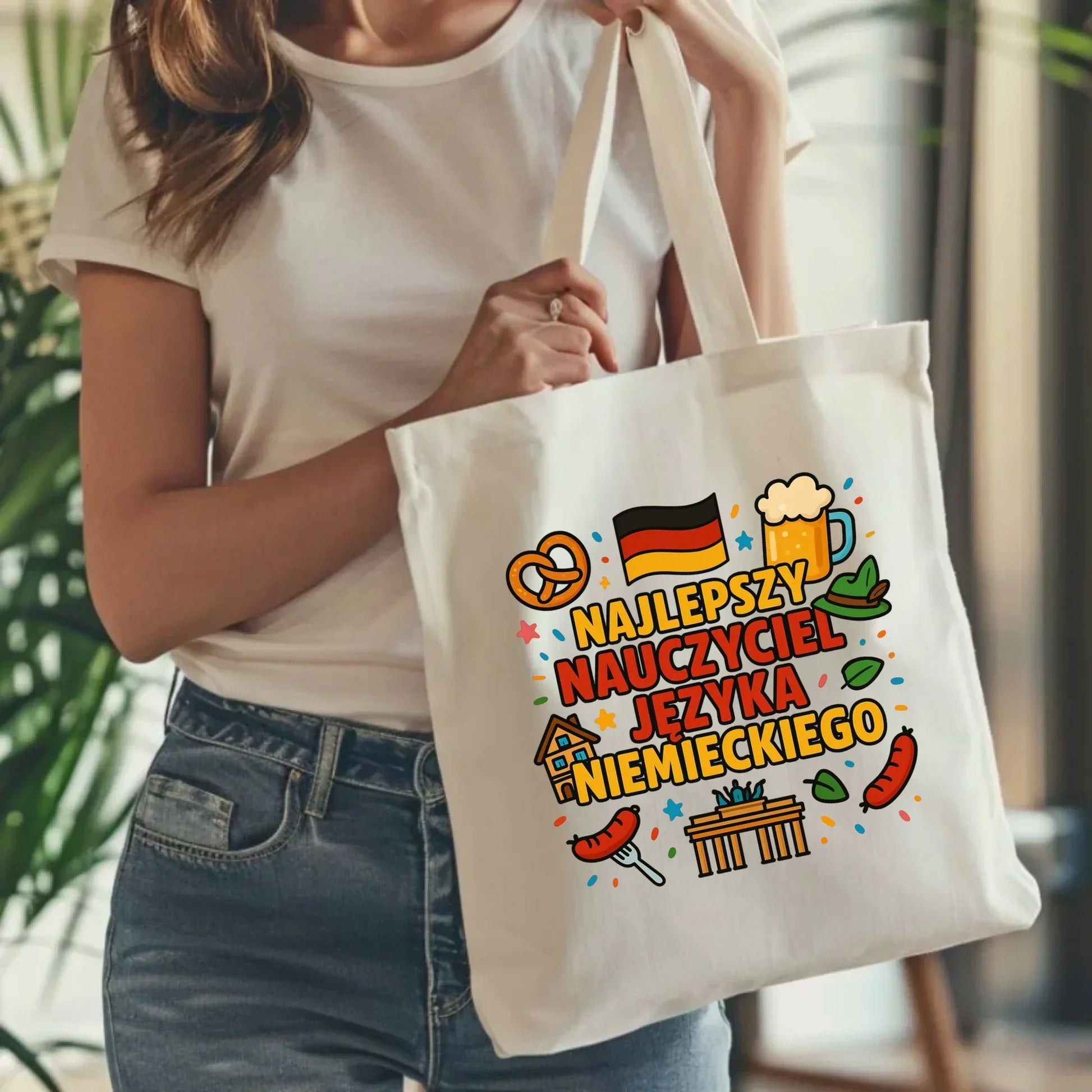 Najlepszy nauczyciel języka niemieckiego | Torba na prezent N54 - StoryCups.pl