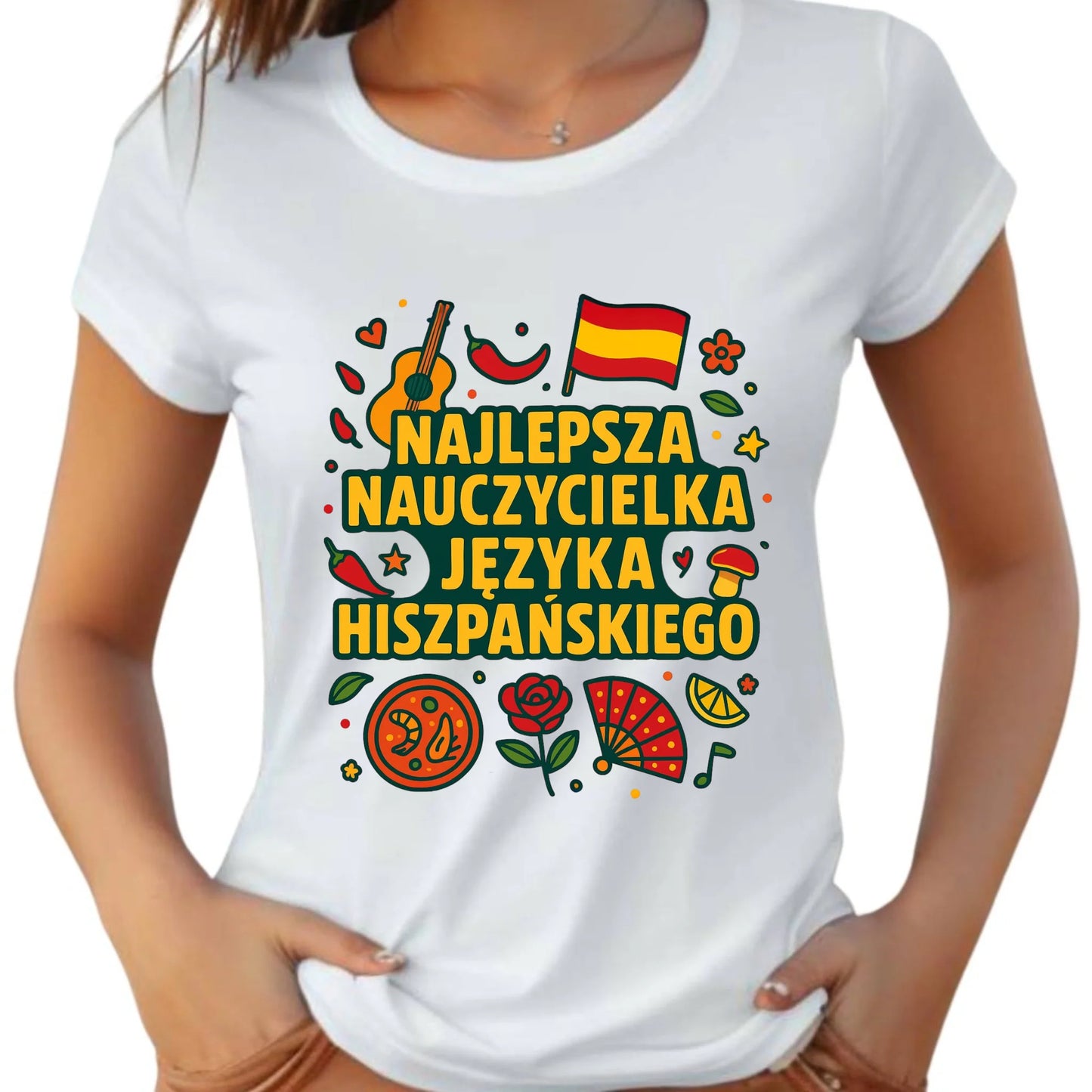 Nauczycielka języka hiszpańskiego | Koszulka damska na prezent N55 - StoryCups.pl