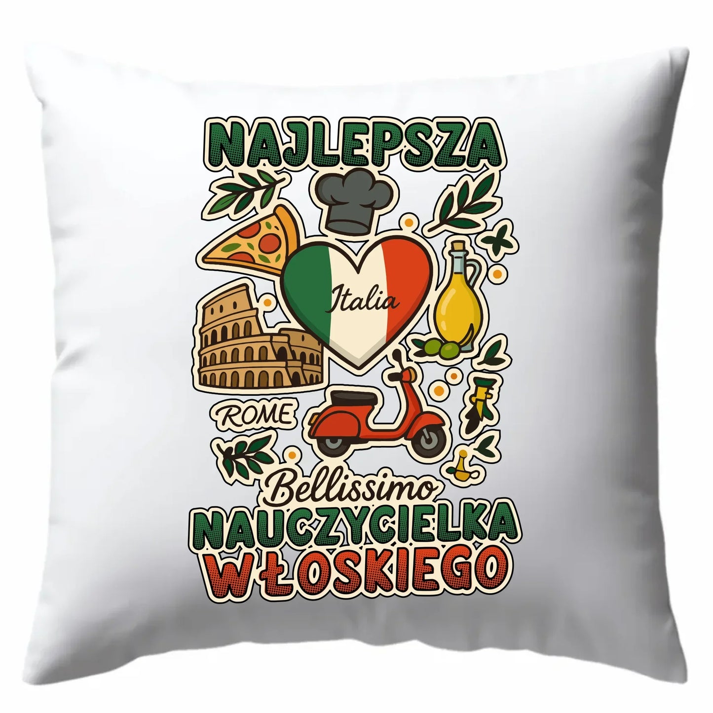 Nauczycielka języka włoskiego | Poduszka na prezent N56 - StoryCups.pl