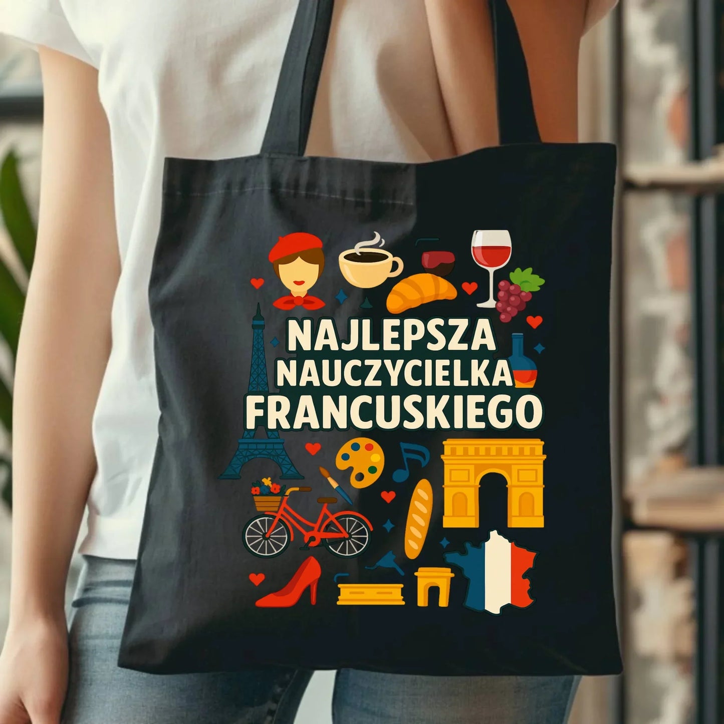 Nauczycielka języka francuskiego | Torba na prezent N58 - StoryCups.pl