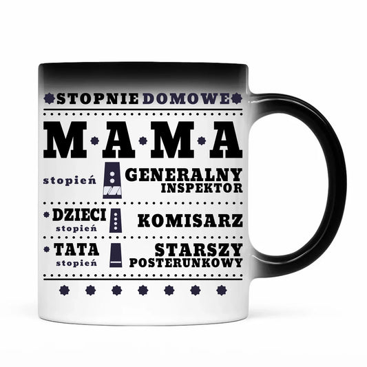 Generał mama policja | Kubek magiczny prezent dla mamy DM41 - StoryCups.pl