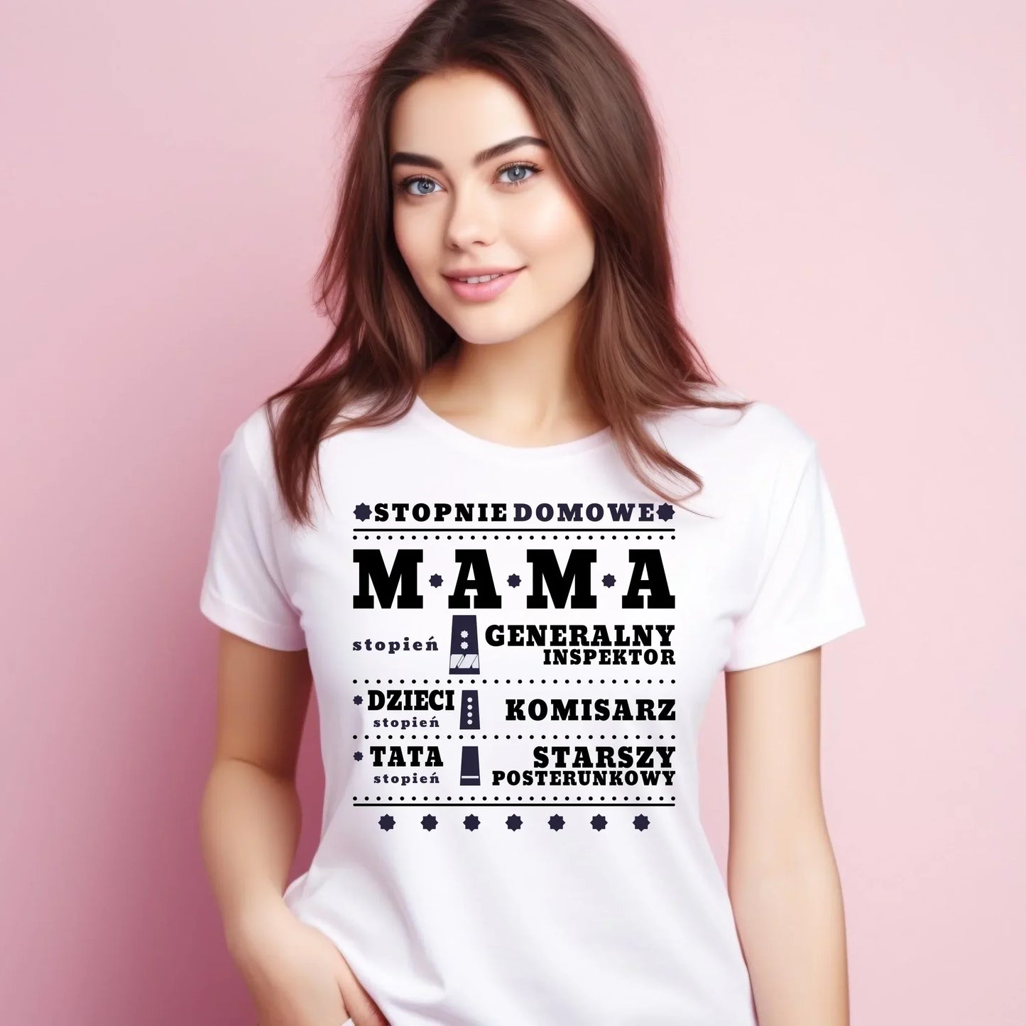 Generał mama policja | Koszulka damska prezent dla mamy DM41 - StoryCups.pl