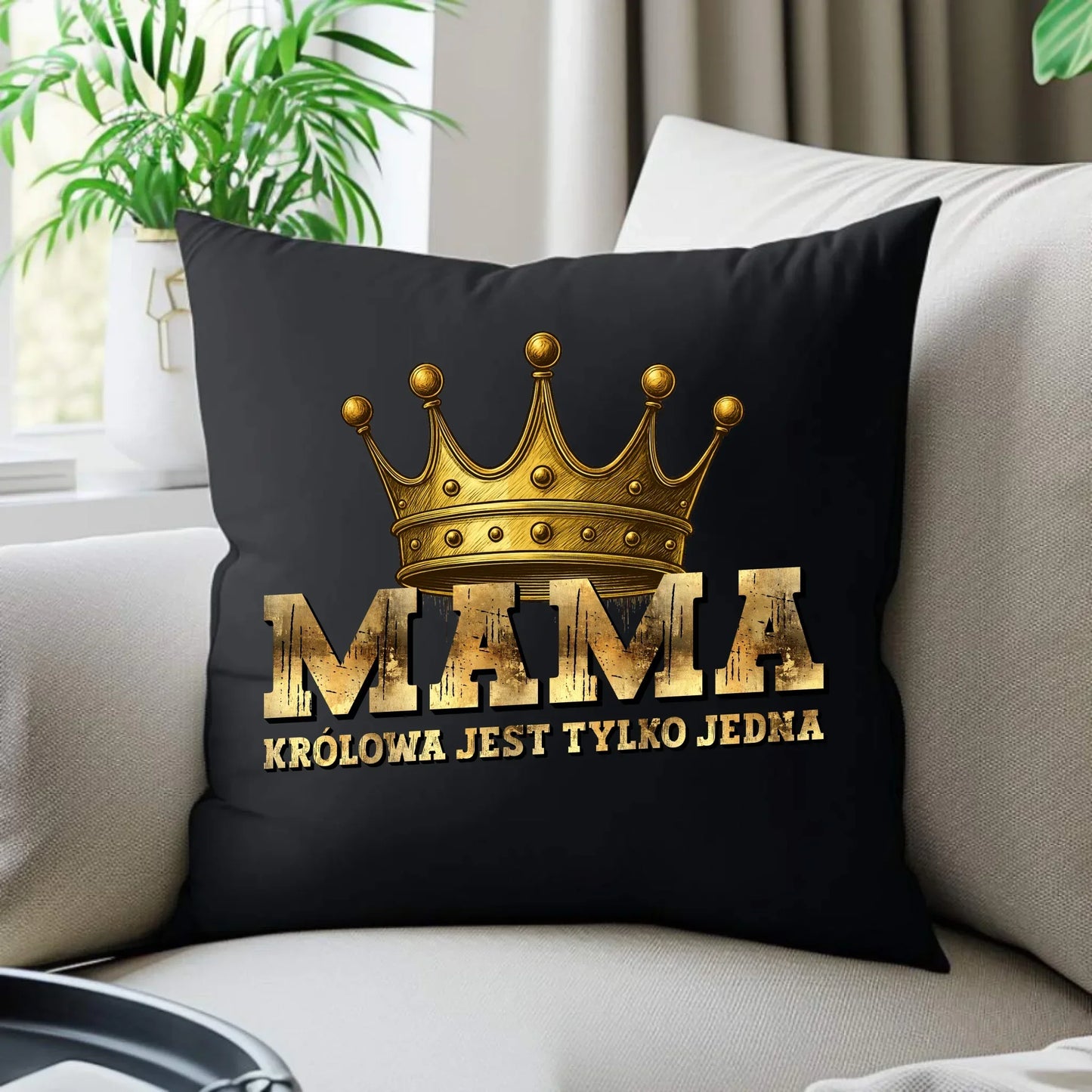 Królowa jest tylko jedna mama | Poduszka dekoracyjna DM33 - StoryCups.pl