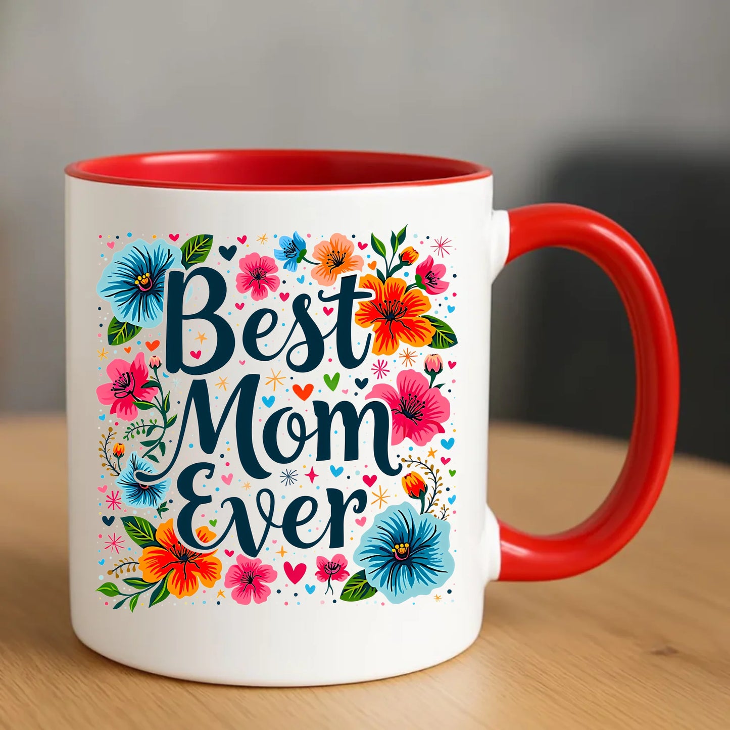 Personalizowany kubek dla mamy upominek na Dzień Mamy - czerwony