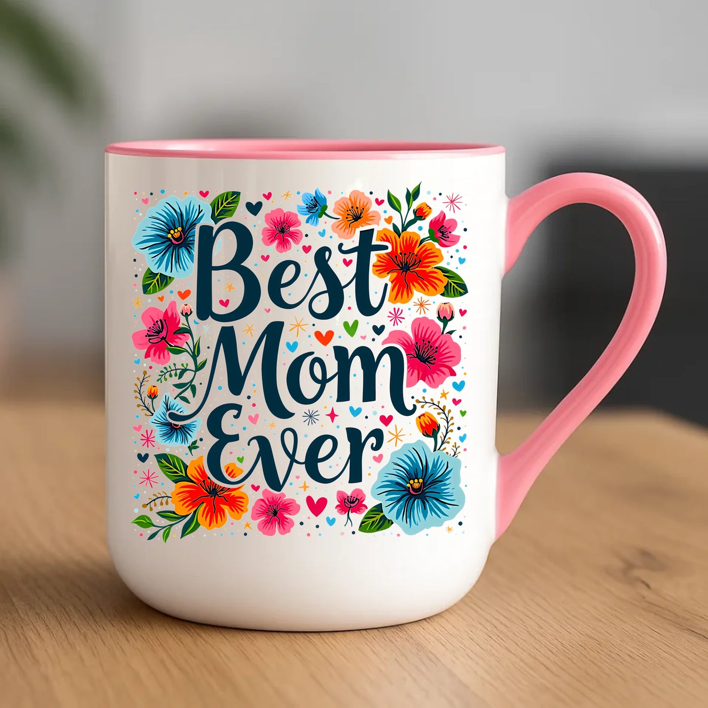 Personalizowany kubek dla mamy upominek na Dzień Mamy - różowy