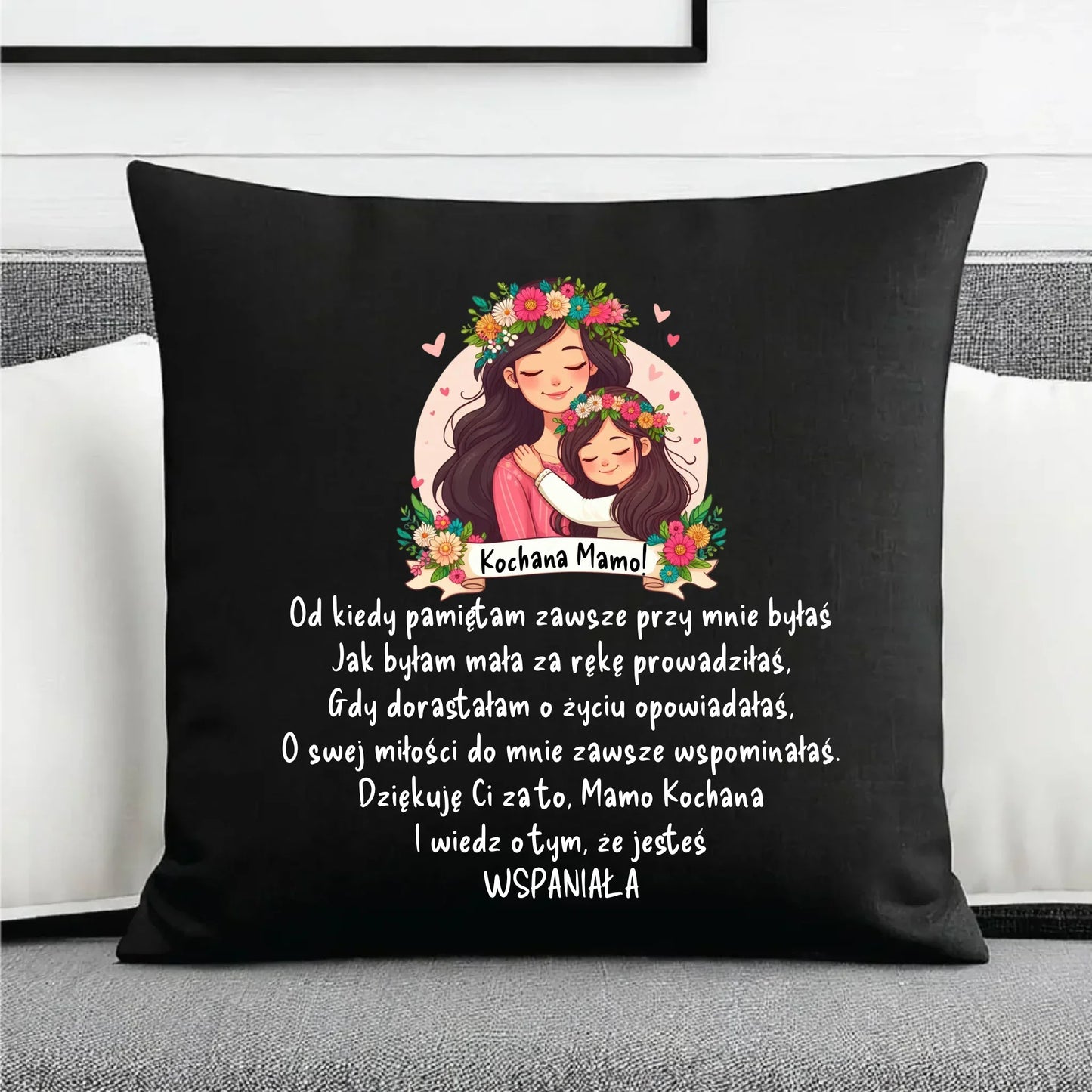 Kochana mamo | Poduszka dekoracyjna DM35 - StoryCups.pl