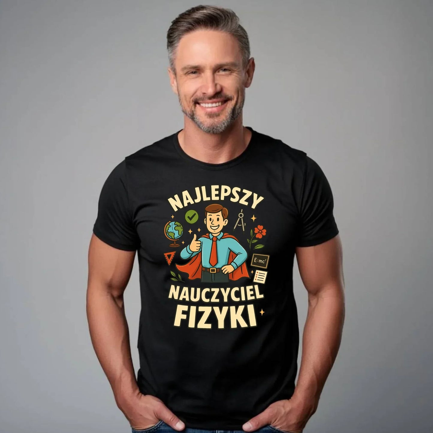 Najlepszy nauczyciel fizyki | Koszulka męska na prezent N22 - StoryCups.pl