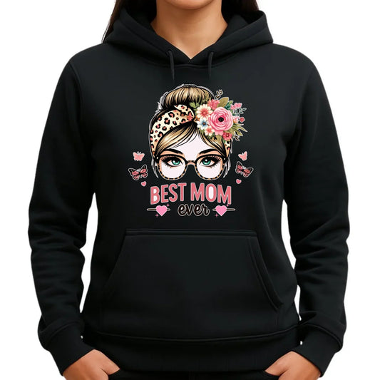 Best mom ever | Damska bluza z kapturem dla mamy DM37 - StoryCups.pl
