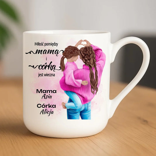 Miłość pomiędzy mamą i córką jest wieczna | Kubek elegant dla mamy DM38 - StoryCups.pl