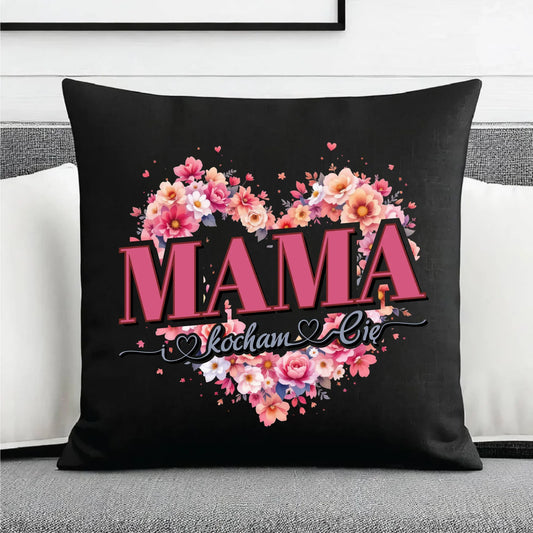 Kocham Cię | Poduszka dekoracyjna prezent dla mamy DM39 - StoryCups.pl