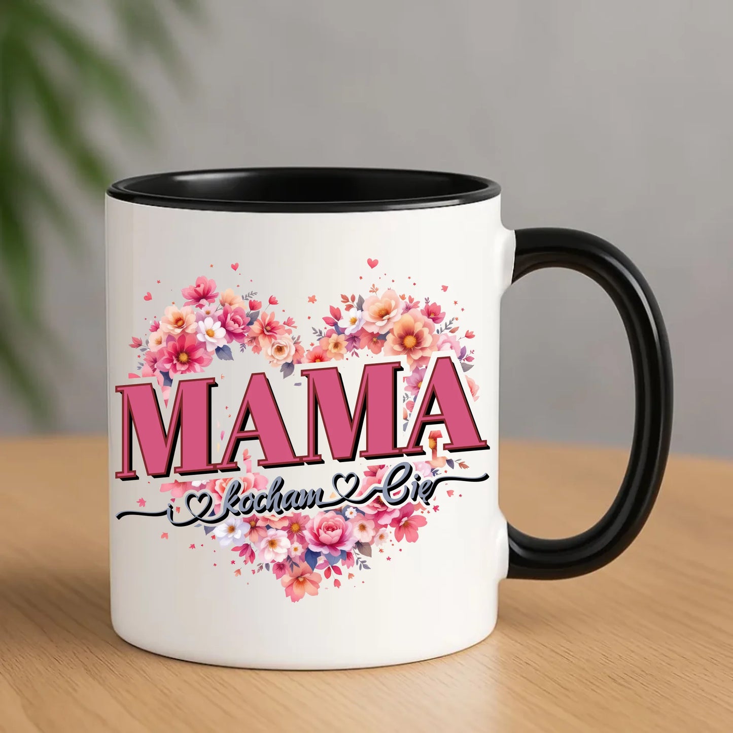 Kubek dla mamy prezent na Dzień Mamy - czarny