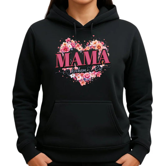 Kocham Cię | Damska bluza z kapturem dla mamy DM39 - StoryCups.pl